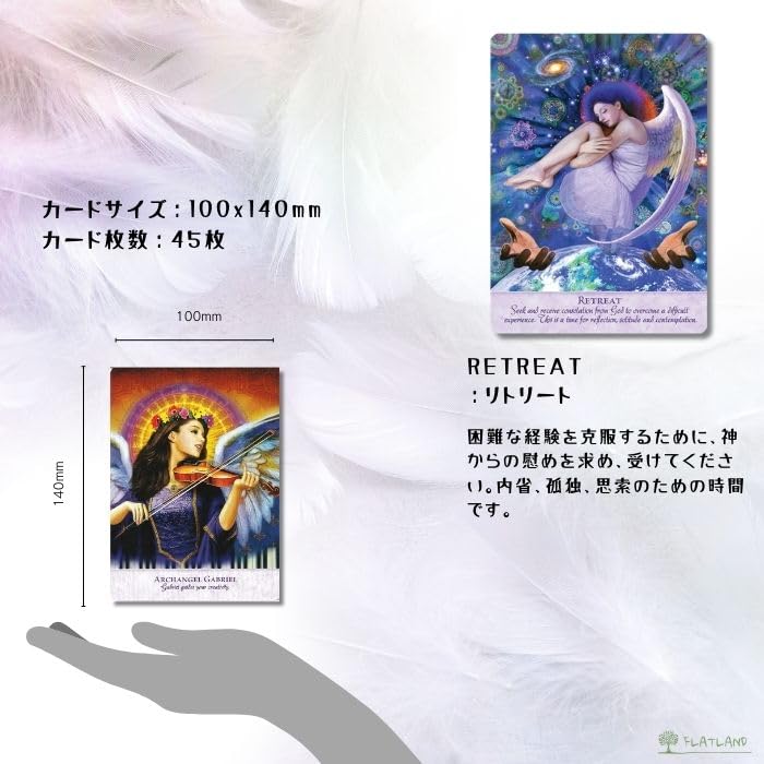 [Inklusive japanischem Begleitheft] Angel Power Weisheitskarten Orakelkarten FLATLAND Authentisch