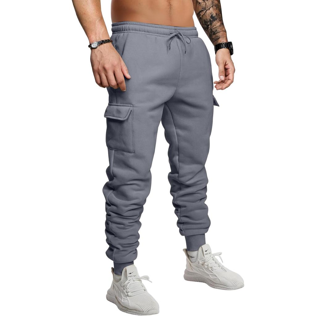 Men'S Sports Pants Running Pants Outdoor Pocket Work Pants Casual Pants