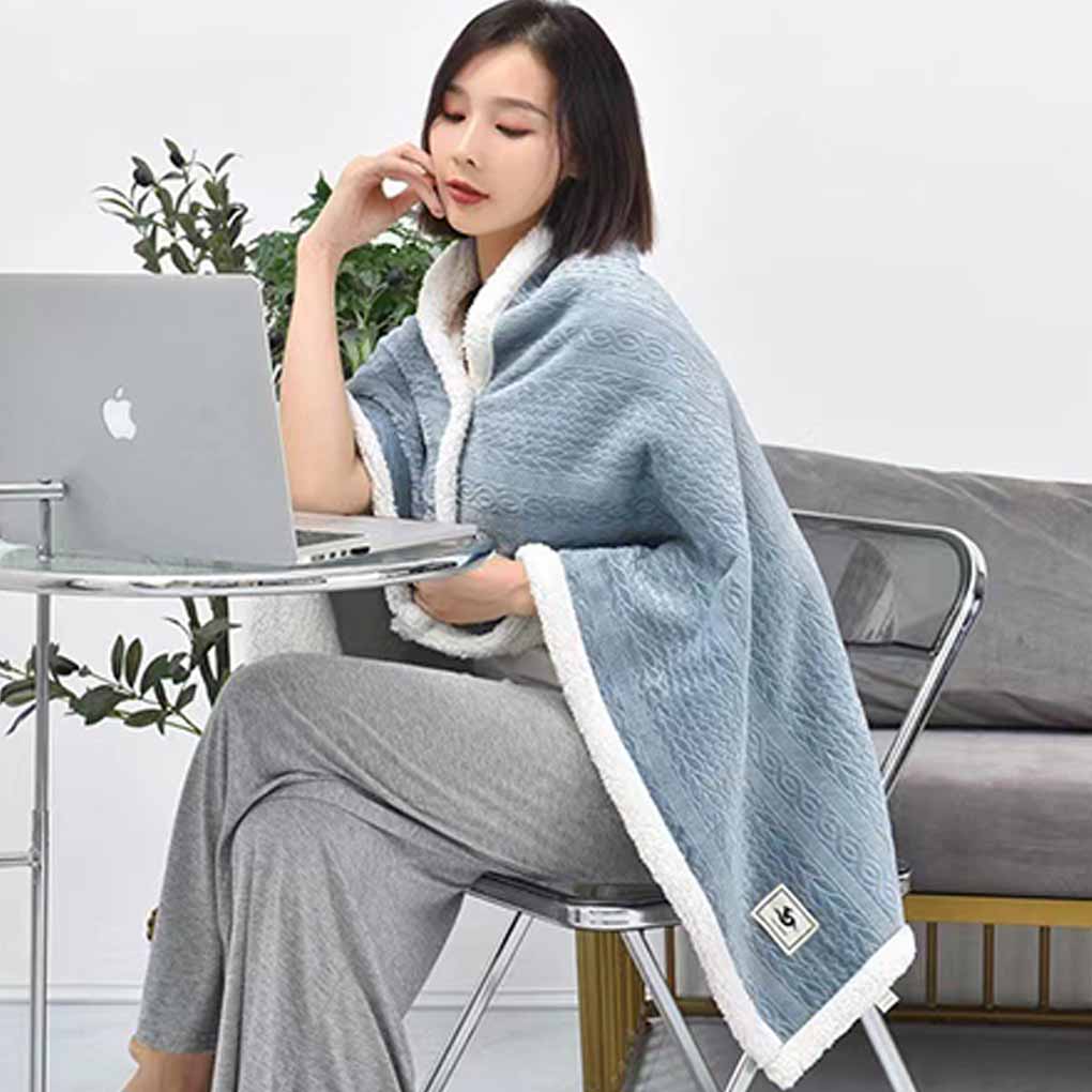 1PC Fuzzy Wearable Blanket with Sleeves Buttons for Women Warmer Adult Comfy Wear Blankets for Office Desk Christmas Gifts