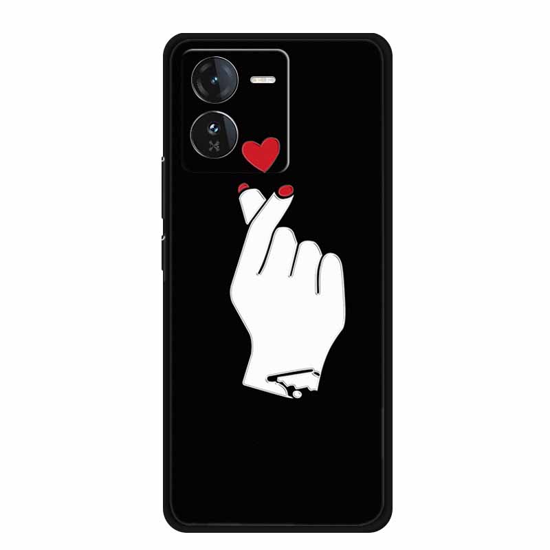 3D Emboss Case For Vivo iQOO Z9 x Phone Case Shockproof Black Silicone Soft Back Cover For Vivo iQOO Z9x Y37 Pro Case Z 9 x Capa