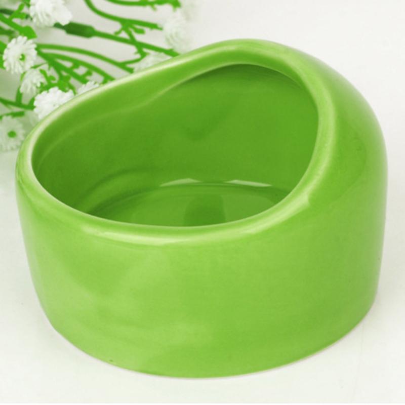 Ciotola in Ceramica per Animali Domestici Cibo Cincillà Coniglio Ciotola per Cibo Anti-ribaltamento Anti-morso