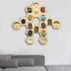 Medal Holder Display Rack with Hexagonal Design Hand-Polished Corners Wall Shelf for Sports Taekwondo Medals