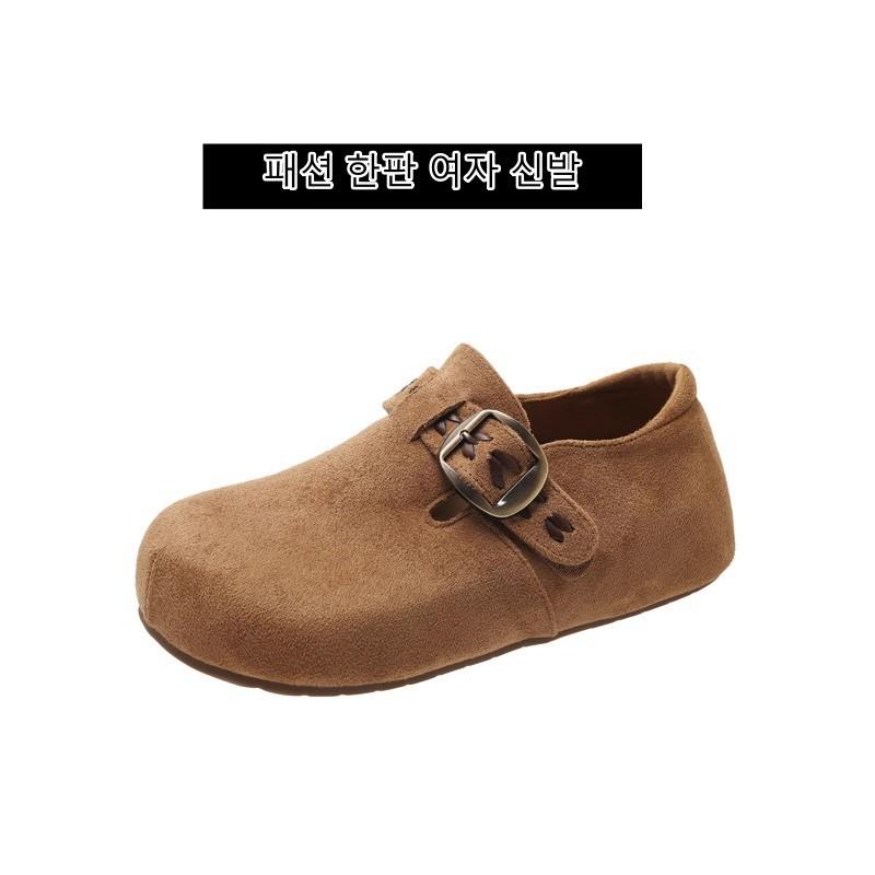 Korean Retro Embroidery All-inclusive Boken Shoes, Women's Retro One-pedal Platform Casual Single Shoes, New In Autumn 2025