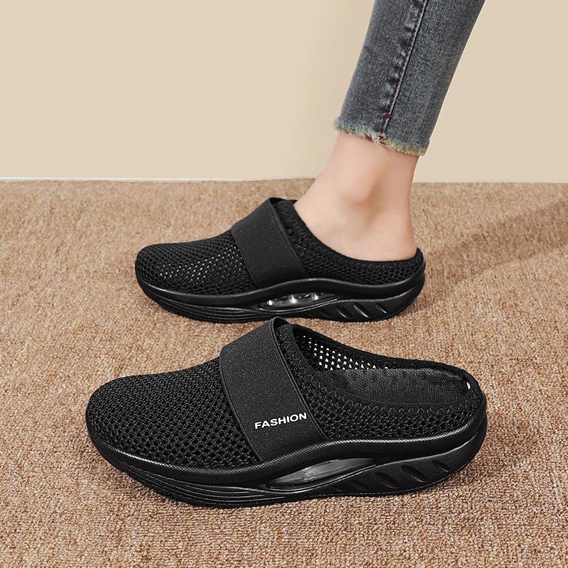 Summer Women Platform Slippers Casual Slip on Plus Size Black Pink Grey Elevator Sandals Shoes for Girls