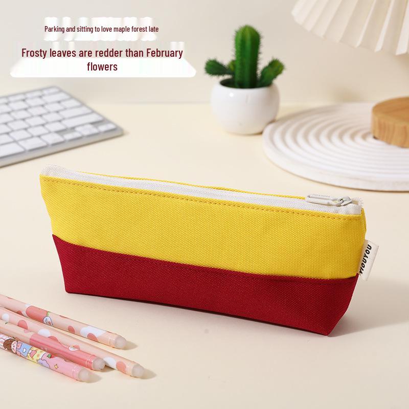 

Yiouyou Color-block Boat-shaped Pencil Case: Fresh Contrasting Colors for All Students