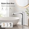 Modern Zinc Alloy Basin Faucet Hot Cold Single Handle Bathroom Sink Mixer Tap Chrome Gold Gunmetal Factory  ODM