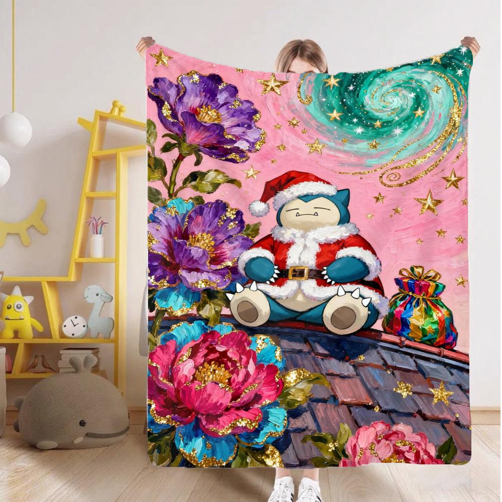 Home and Decoration Cute Fashion New Throw Blankets for Beds/sofa s-snorlax Blanket for Camping Christmas Blanket Best Gifts