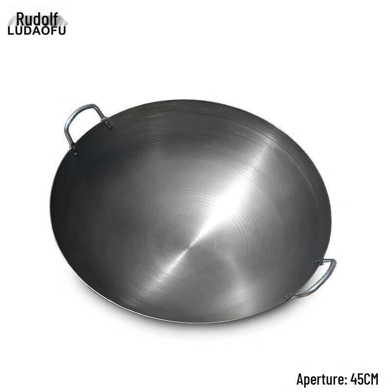 Rudolph Commercial Wrought Iron Double Handle Wok