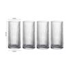 4pcs Sets 250ml/360ml Ins Style Striped Glass Cup Iced American Coffee Cup Cocktail Glass Drinking Glasses Juice Cold Drink Mugs