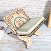 Vintage Quran Folding Stand Wooden Carved Muslim Prayer Book Organizer Bookshelf Collapsable