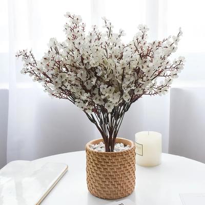 Gypsophila Seiden Pfirsichblütenstrauß Kunstblumen 5 Gabeln 7 Farben Kleine Pflanzen Bündel Bonsai für Heim Hochzeitsdekoration