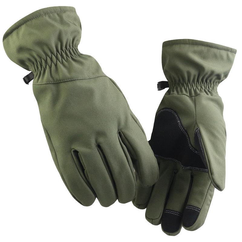 Winter Men's and Women's Skiing Full-finger Gloves, Piled and Thickened Warm Outdoor Electric Vehicles, Bicycles,
