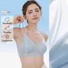 FINETOO Soutien-gorge sans couture pour femmes M-XXXXL grande taille, bretelles ultra fines, soie glacée, lingerie respirante