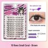 10-Row Autumn Leaf & Sunflower Faux Eyelashes - Flat, Glue-Free