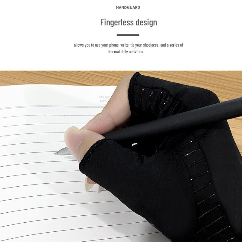 Breathable Copper Fiber Compression Half-Finger Gloves for Rehabilitation and Anti-Slip Health Care