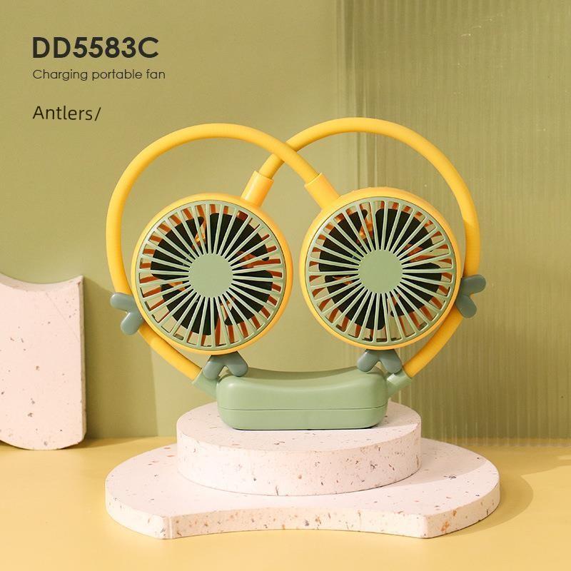 Portable Neck Fan for Lazy People, Convenient USB Charging Model, Small Personal Cooling Device for Men and Women Students, Ultra-Long Battery Life