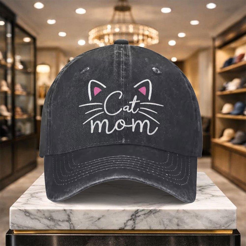Cat Mom Baseball Cap Adjustable Casual Hat for Outdoor  Everyday Wear