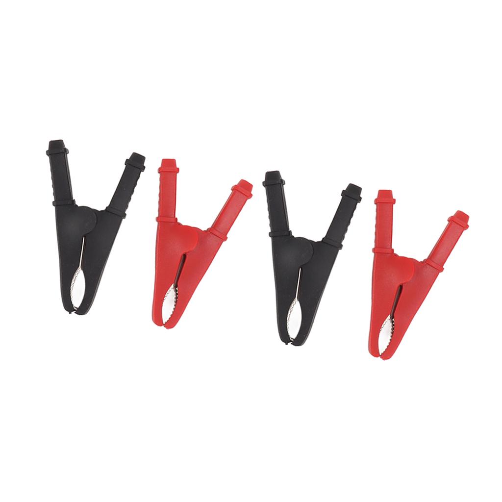 4Pcs Crocodile Clamps Good Conductivity Low Resistance Nickel Plated Crocodile Clips for Car School