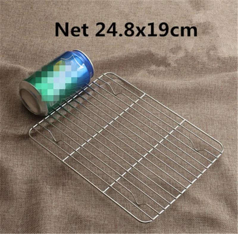 Baking tray With Wire Rack 304 Stainless Steel cake Baking BBQ Pan Tray plate Oven brownie Rack Cooking Roasting Grilling Tool