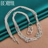 Multi Chain Bead 925 Sterling Silver Necklace Fashion Wedding Jewelry