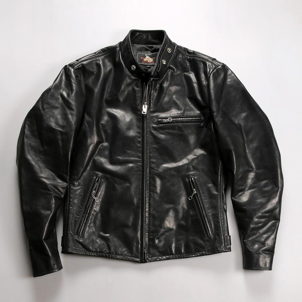 Coffee Knight Short Cowhide Leather Jacket Men's Stand-Up Collar Retro Locomotive Ami Kaji Leather Jacket