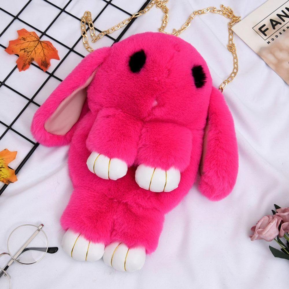 Dead Rabbit Bag Rabbit Bag Diagonal Cross Chain Rabbit Bag Imitation Otter Rabbit Bag Plush Bag One Shoulder Two Shoulder Bag