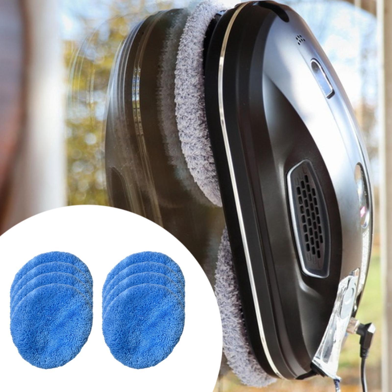 

8x Сменные накладки для робота для мытья окон Многоразовые Универсальные Накладки-швабры для робота для мытья окон Моющиеся Круглые Накладки для уборки дома синий