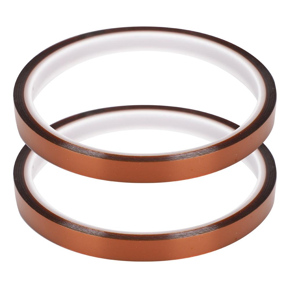 2PCS 33M Fita Adesiva Resistente a Alta Temperatura Filme de Poliimida Castanho Amarelado Acessório