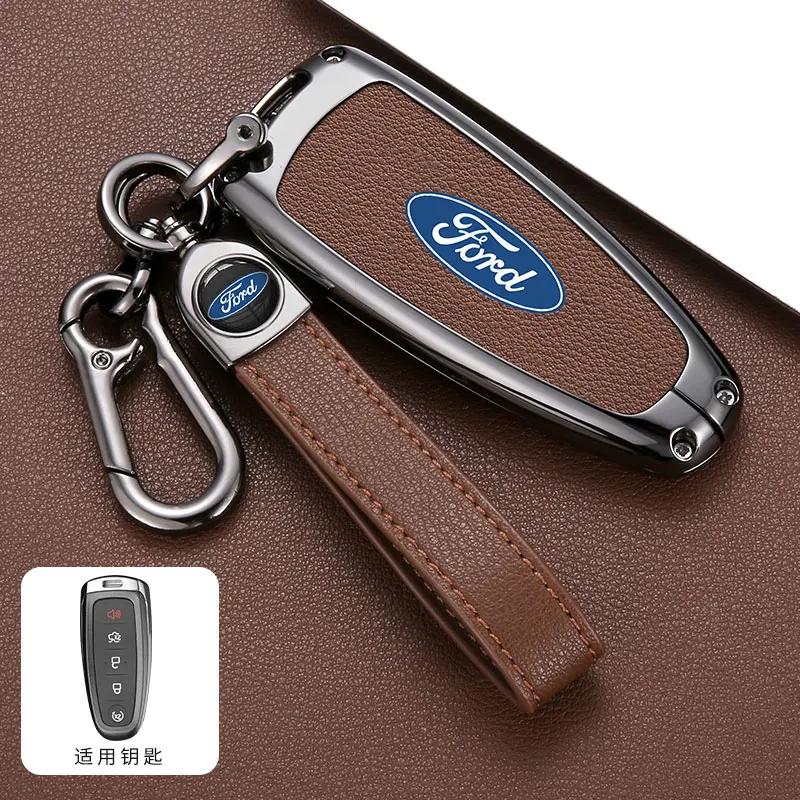 Autoaufkleber Autoaufkleber 2025 Heißes Auto Schlüsselanhänger Hülle Schale Für Ford Escape 2013 2014 2015 2016 2017 2018 2019 Escort Edge Taurus