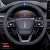 Premium Genuine Leather Steering Wheel Cover for Lincoln Z, Corsair, Navigator, MKC, MKZ, Nautilus – All-Season Protection.
