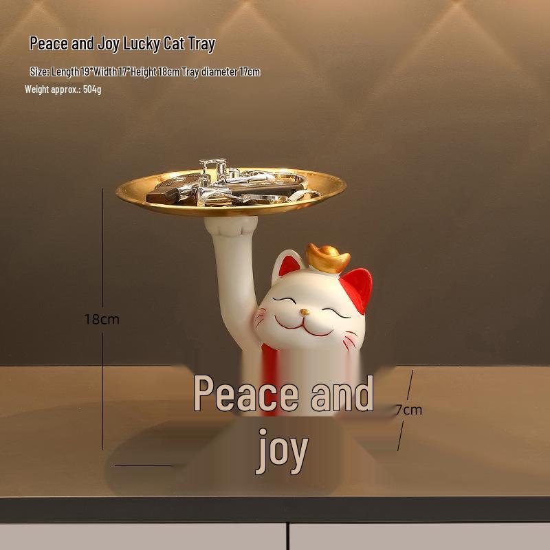 Cat Figurine - Perfect for Home Entry, Living Room, Wine Cabinet, or Shoe Cabinet Decoration; Ideal Housewarming Gift