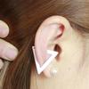 Punk Metal Triangle Ear Clip Earrings for Women Men Fashion Gold Color Geometric No Piercing Ear Buckle Clip On Earring Jewelry