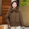 Moou Women's Mid-Aged Stylish Winter Parka Coat