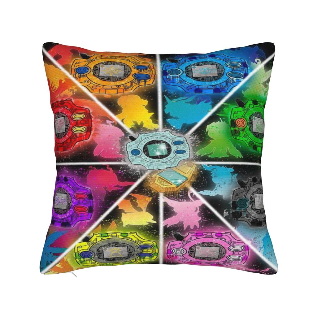 Digimons Cartoon Square Pillow Case Cushion Covers Fashion Polyester Decor Pillowcase For Home 40X40Cm