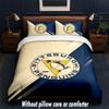Pittsburgh Penguins Design Bed Bedding Set 1 Duvet Cover + 2 Pillowcases Soft Breathable Household Bed Linens