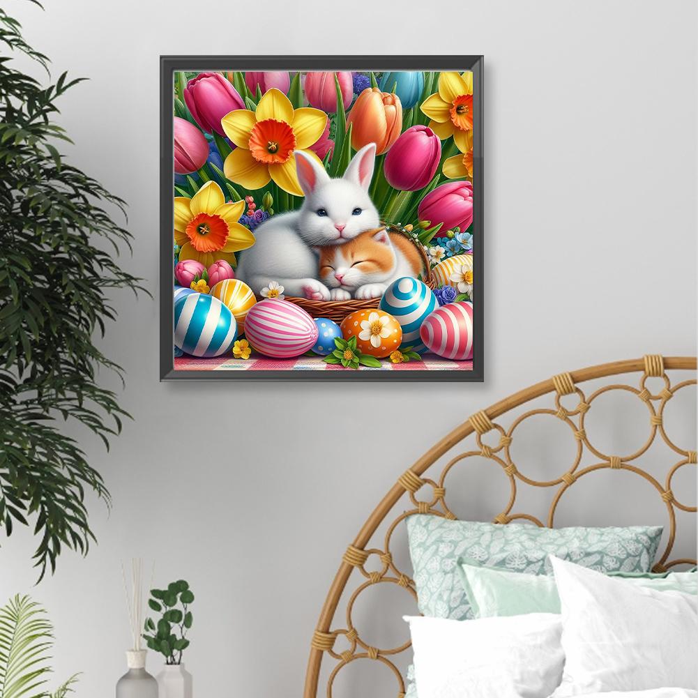New Easter Kit Home Decor Art Craft 40x40cm 5D DIY Full Round Drill Colorful Diamond Painting Bedroom Living Room Decoration Set