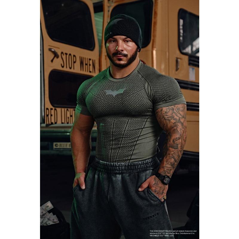 Hengyuan12 Heren Spier Quick Dry Skinny Fit Korte Mouw Atletisch T-shirt Sportschool Training Fitness Hardlopen Sport Bodybuilding Mannen Casual Shirt M