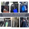 Amooca Car Seat Headrest Hook 4 Pack Hanger Universal Vehicle Car Storage Organizer for Handbag Purse Coat S Type Checkered Black