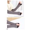 Winter Warm Long Sleeves Gloves For Man Women Fingerless Stripe Knitted Elbow Mittens Elastic Outdoor Fashion Warm Wrist Glove