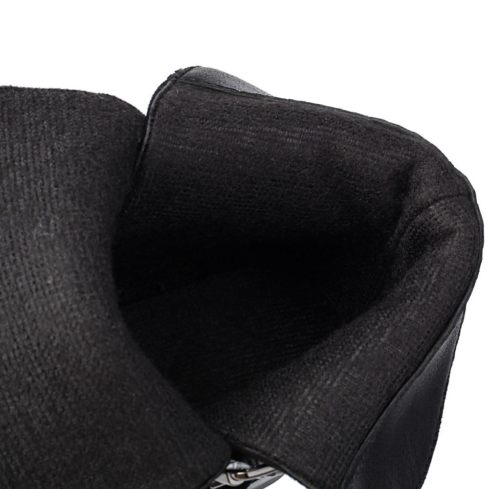 Fashion Autumn Winter Vintage Boots Fashion Metal Chain Chunky Heel Boots Punk Walking Ridding Boots Women Western Cowboy Cossacks Botas