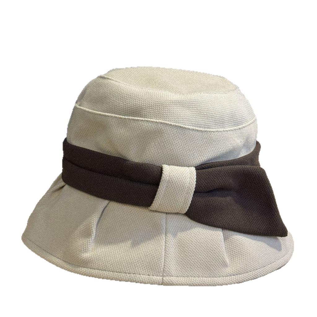 Fisherman Hat Women's Face Revealing Small Pleated Basin Hat Travel Elegant Face Covering Fashion Versatile Western Style Sun Hat