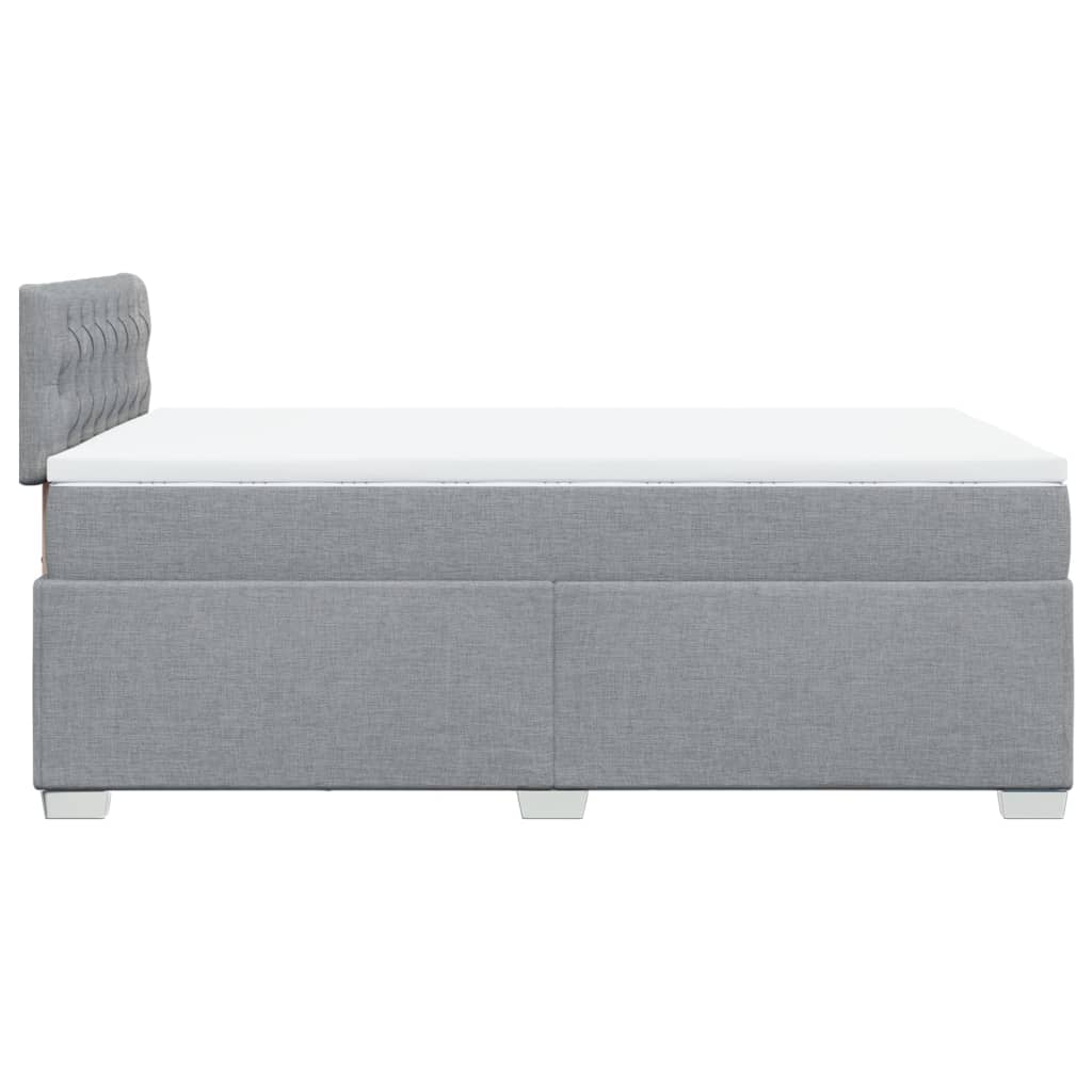 Vidaxl Letto Continentale Con Materasso, Grigio Chiaro, Tessuto 120X200 Cm