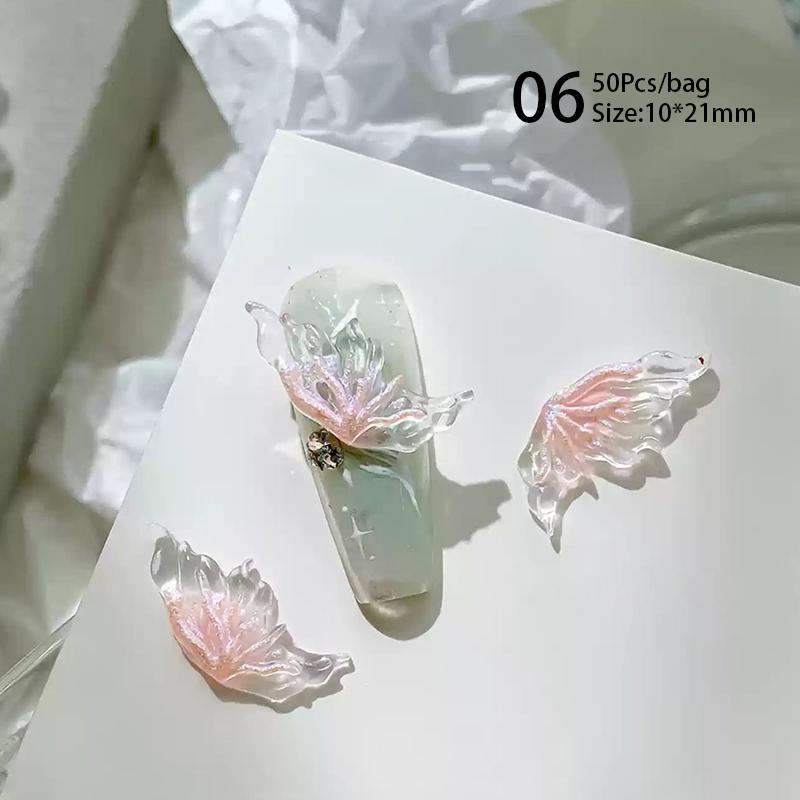 50 ks mini kosočtvercové kamínky na nehty s plochým dnem, AB barva, zdobení nehtů, křišťálové drahokamy, oslnivá manikúra, 3D dekorace na nehty