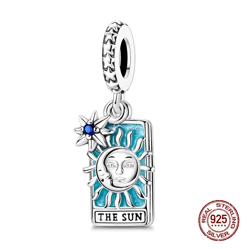 Copper Classic Sun, Star And Moon Tarot Charms Pendants For Women Fit Original Bracelets Diy Jewelry Gift New