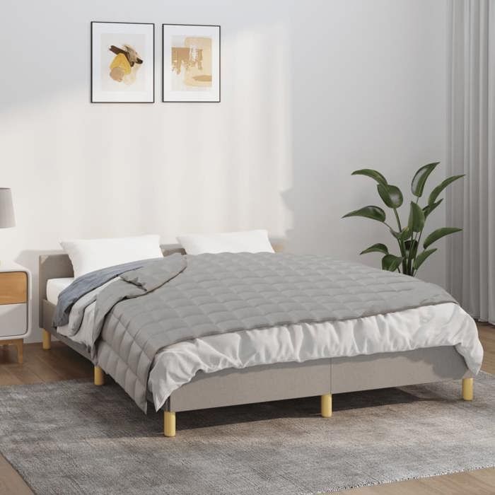 VidaXL Couverture lestée Gris 150x200 cm 7 kg Tissu 350720