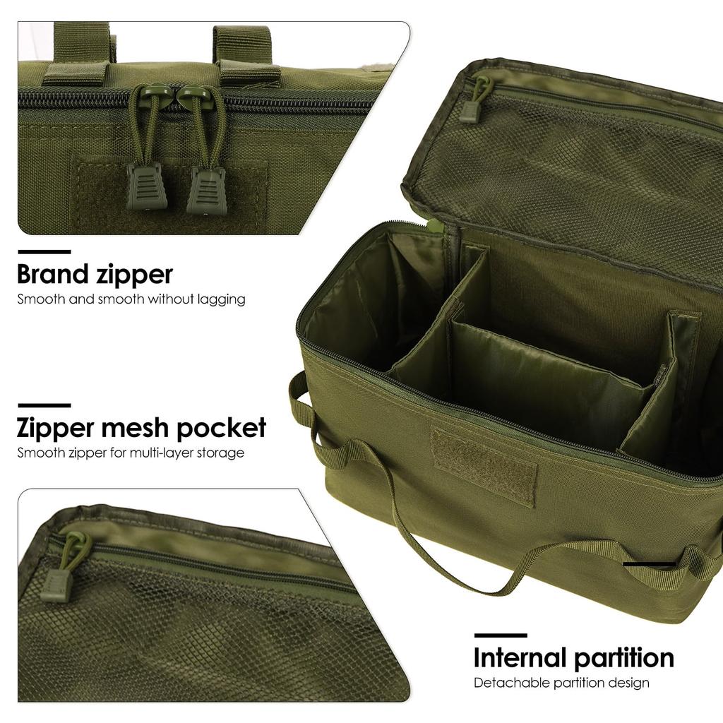 JANKOW Camping Storage Bag, Cookware Organizer, Utility Tote Bag with Shoulder Strap, Trunk Organizer for Camping, Travel, Picnics, and Garage Trunks,