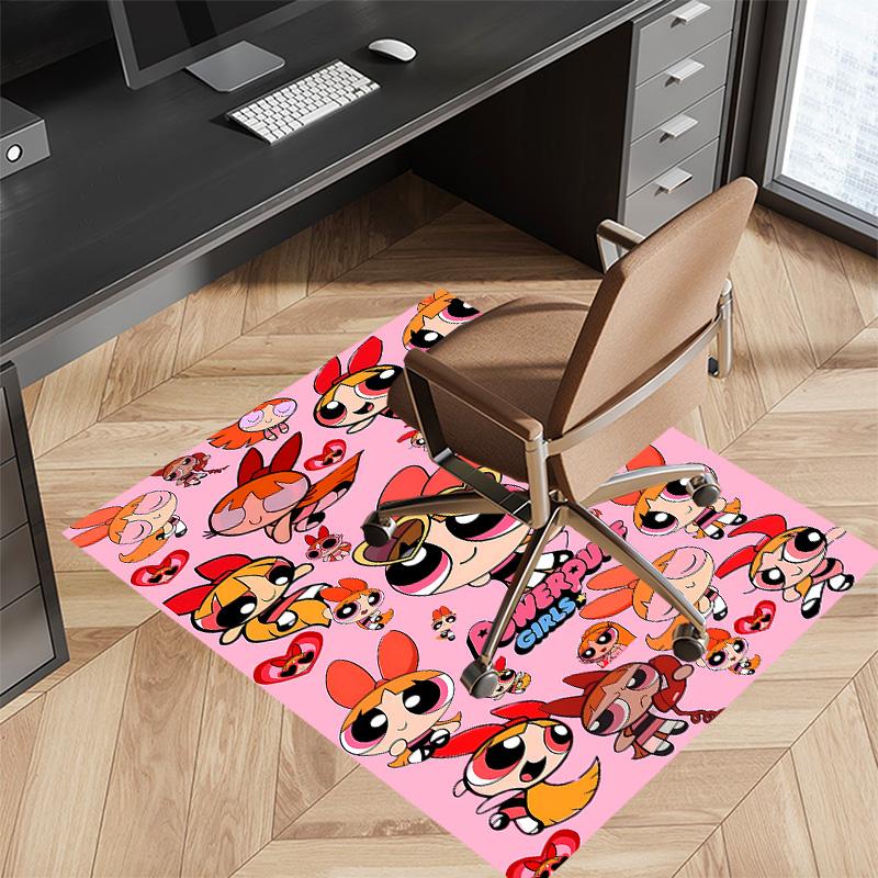 The Powerpuff Girls1 Printed Absorbent Washable Carpet, Non-Slip Bathroom Mats, Kitchen Rugs, Yoga Mat,Living Room Entrance, Camping Picnic Rugs