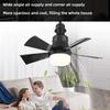 LED Ceiling Fan Light E27 Base Lamp Silent with Remote Dimmable Speed Change 3 Colors for Living Room, Study, Household Use