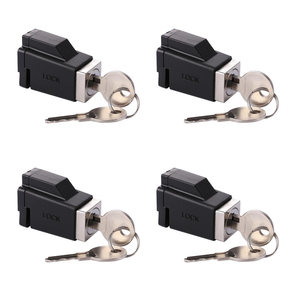 10-1Set Aluminum Alloy Window Locks with 2 Keys Door Window Limit Lock  Portable Practical Exquisite Convenient for Family Hotel