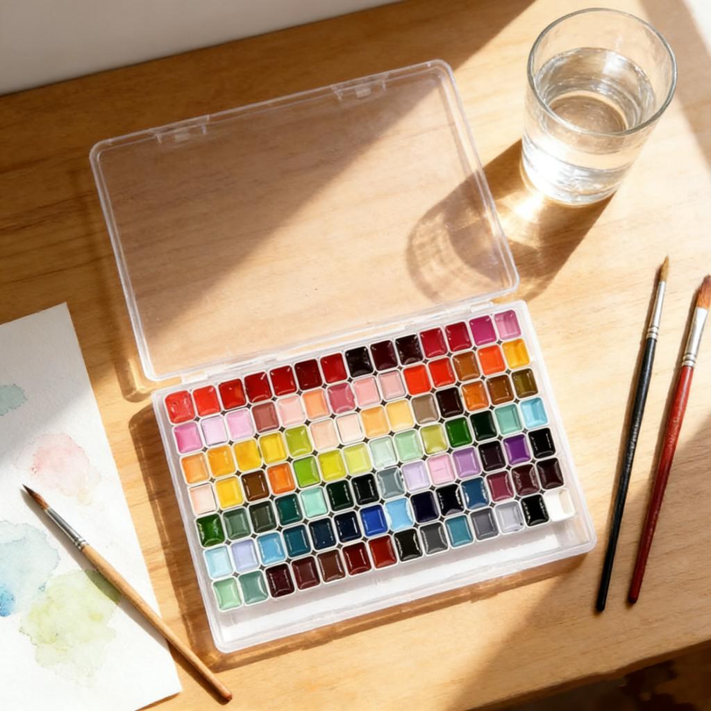 Watercolor Paint Set 98/60/48/36/24 Colors, Professional-quality art supplies for artists adult painting aketching, Non-Toxic